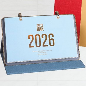 新款皮革皮架台历