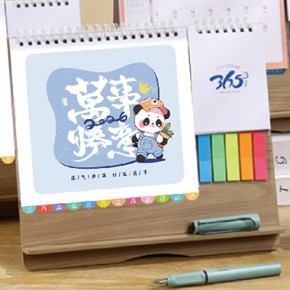 韩版木架带便签台历