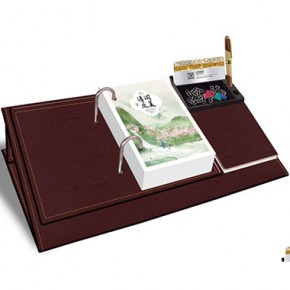 诗词之美-仿真皮台座记事单日历