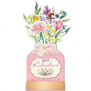 花艺（中文版）-十三张时尚创意木座台历